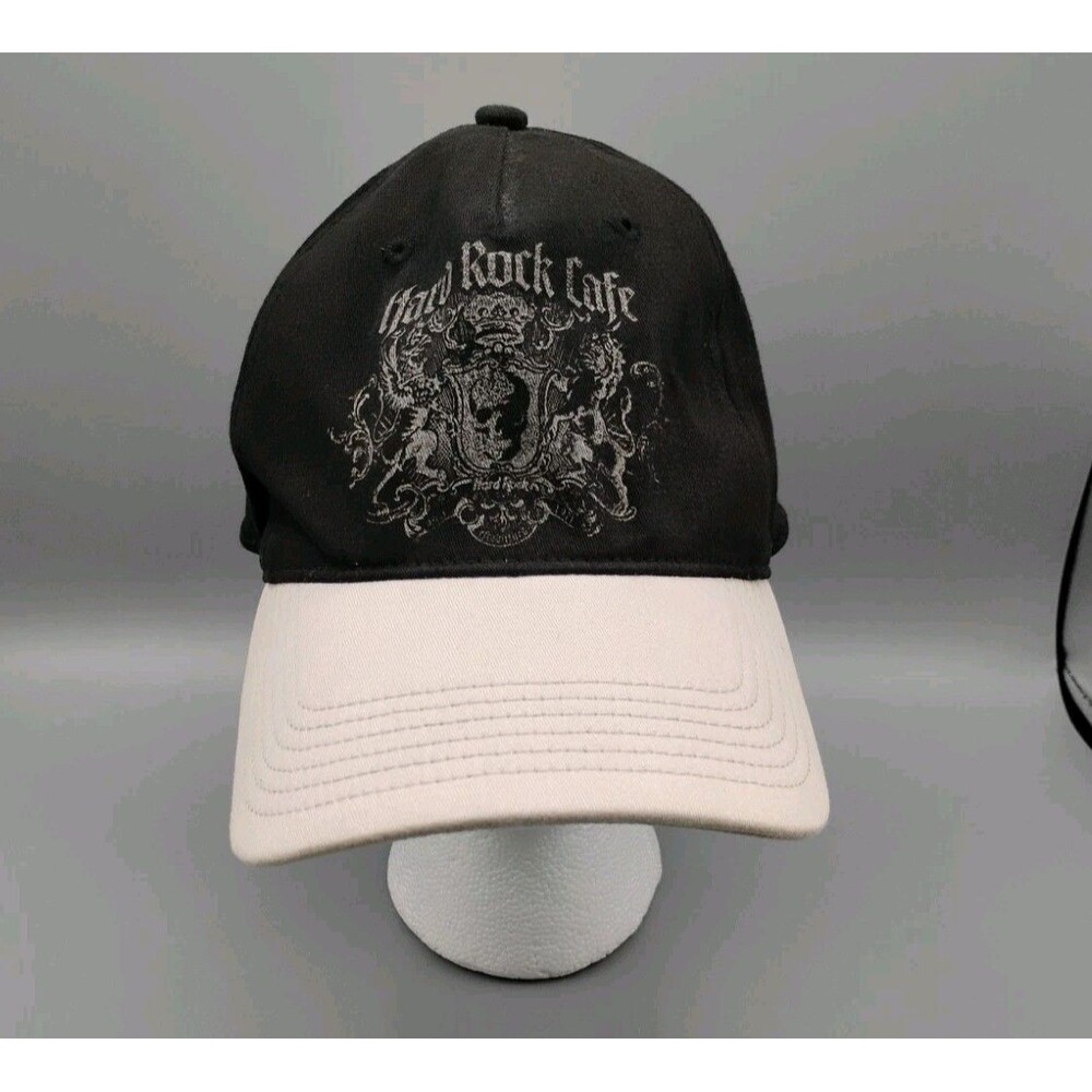 Vintage Hard Rock Cafe Washington DC Hat Cap Black Gray With Skull NWT Flex-Fit